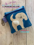 DIGITAL DOWNLOAD 5x5 ITH Labrador Retriever Dog Poo Zipper Bag Lined and Unlined