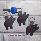 DIGITAL DOWNLOAD Frenchie Bum Snap Tab Key Chain