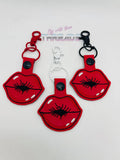 DIGITAL DOWNLOAD Valentine Kissy Lips Snap Tab Key Chain