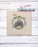 DIGITAL DOWNLOAD Bernie Mittens Floral Frame 4 SIZES INCLUDED Full Fill and Sketch Fill Options