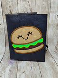 DIGITAL DOWNLOAD A6 Applique Hamburger Notebook Holder Cover