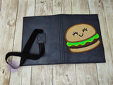 DIGITAL DOWNLOAD A6 Applique Hamburger Notebook Holder Cover