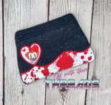 DIGITAL DOWNLOAD Doodle Heart Clutch Applique Zipper Bag Lined and Unlined