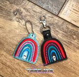 DIGITAL DOWNLOAD Skull Rainbow Snap Tab and Eyelet Set