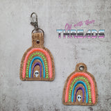 DIGITAL DOWNLOAD Skull Rainbow Snap Tab and Eyelet Set