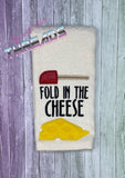 DIGITAL DOWNLOAD Fold In The Cheese Design Set 4 Sizes SKETCH AND APPLIQUE OPTIONS INCLUDED