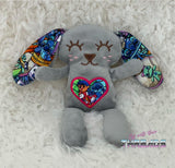 DIGITAL DOWNLOAD Applique Bunny Rag Doll Set 4 SIZES INCLUDED