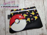 DIGITAL DOWNLOAD Poke Ball Clutch Applique Zipper Bag Lined and Unlined