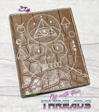 DIGITAL DOWNLOAD A6 Skeleton Head Notebook Holder Cover