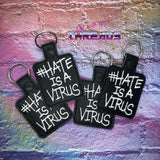 DIGITAL DOWNLOAD Hate Is A Virus Snap Tab Keychain
