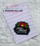 DIGITAL DOWNLOAD Dead Inside Coffin Tattoo Patch 2 SIZES INCLUDED