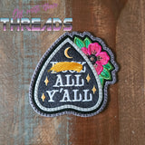 DIGITAL DOWNLOAD Planchette F All Y'all Tattoo Patch 2 SIZES INCLUDED