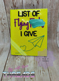 DIGITAL DOWNLOAD List of Flying F's A6 Notebook Holder Cover