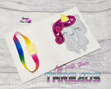 DIGITAL DOWNLOAD A6 Applique Unicorn Notebook Holder Cover