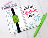 DIGITAL DOWNLOAD List of Flying F's Mini Comp Notebook Holder Cover