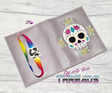 DIGITAL DOWNLOAD Applique Sugar Skull A6 Notebook Holder Cover