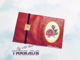 DIGITAL DOWNLOAD Applique Cross Stitch Rose A6 Notebook Holder Cover