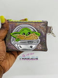 DIGITAL DOWNLOAD Applique Baby Green Pod Top Zip Wallet Set 2 SIZES INCLUDED UNLINED