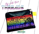 DIGITAL DOWNLOAD Rainbow Adventure Top Zip Wallet Set 2 SIZES INCLUDED UNLINED