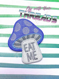 DIGITAL DOWNLOAD Eat Me Toadstool Mushroom Patch 2 SIZES INCLUDED