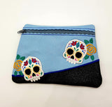 DIGITAL DOWNLOAD Applique Sugar Skull Clutch Zipper Bag Lined and Unlined