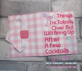 DIGITAL DOWNLOAD A6 After A Few Cocktails Notebook Holder