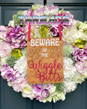 DIGITAL DOWNLOAD Beware of The Wiggle Butts Door Sign 4 SIZES INCLUDED