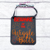 DIGITAL DOWNLOAD Beware of The Wiggle Butts Door Sign 4 SIZES INCLUDED