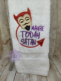 DIGITAL DOWNLOAD Maybe Today Satan Applique Dark Humor 4 SIZES INCLUDED