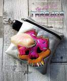 DIGITAL DOWNLOAD Applique Donut Skull Poo Bag and Stand Alone Set