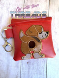 DIGITAL DOWNLOAD 5x5 ITH Applique Beagle Bum Poo Zipper Bag Lined and Unlined Sketchy Fill