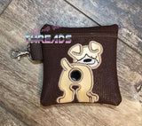 DIGITAL DOWNLOAD 5x5 ITH Applique Boxer Bum Poo Zipper Bag Lined and Unlined