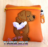 DIGITAL DOWNLOAD 5x5 ITH Applique Vizsla Weimaraner Bum Poo Zipper Bag Lined and Unlined