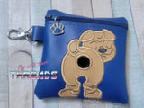 DIGITAL DOWNLOAD 5x5 ITH Applique Shar-Pei Bum Poo Zipper Bag Lined and Unlined