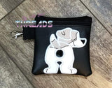 DIGITAL DOWNLOAD 5x5 ITH Applique Jack Russell Terrier Bum Poo Zipper Bag Lined and Unlined Sketchy Fill