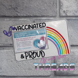 DIGITAL DOWNLOAD 5x7 Pride Vaccination Card Holder ID Gift Card Vaccine 2 SIZES INCLUDED