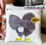 DIGITAL DOWNLOAD 5x5 ITH Applique Song Bird Poo Zipper Bag Lined and Unlined