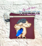 DIGITAL DOWNLOAD 5x5 ITH Applique Goat Poo Zipper Bag Lined and Unlined