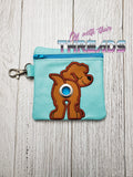 DIGITAL DOWNLOAD 5x5 ITH Applique Cavapoo Poo Zipper Bag Lined and Unlined