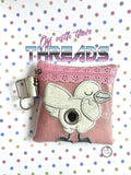 DIGITAL DOWNLOAD 5x5 ITH Applique Song Bird Poo Zipper Bag Lined and Unlined