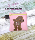 DIGITAL DOWNLOAD 5x5 ITH Applique Cavapoo Poo Zipper Bag Lined and Unlined