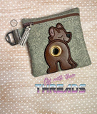 DIGITAL DOWNLOAD 5x5 ITH Applique Bear Poo Zipper Bag Lined and Unlined