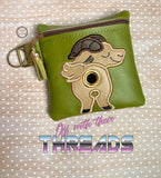 DIGITAL DOWNLOAD 5x5 ITH Applique Goat Poo Zipper Bag Lined and Unlined
