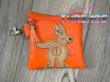 DIGITAL DOWNLOAD 5x5 ITH Applique Kangaroo Zipper Bag Lined and Unlined 2021