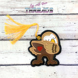 DIGITAL DOWNLOAD Applique Owl Bookmark