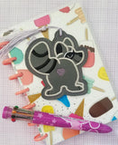 DIGITAL DOWNLOAD Applique Raccoon Bookmark