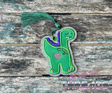DIGITAL DOWNLOAD Applique Dinosaur Bookmark