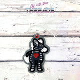 DIGITAL DOWNLOAD Applique Zebra Bookmark