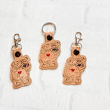 DIGITAL DOWNLOAD English Bulldog Bum Snap Tab Key Chain