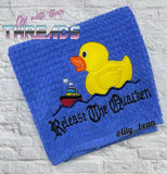 DIGITAL DOWNLOAD Release The Quacken Rubber Duck Applique 3 SIZES INCLUDED